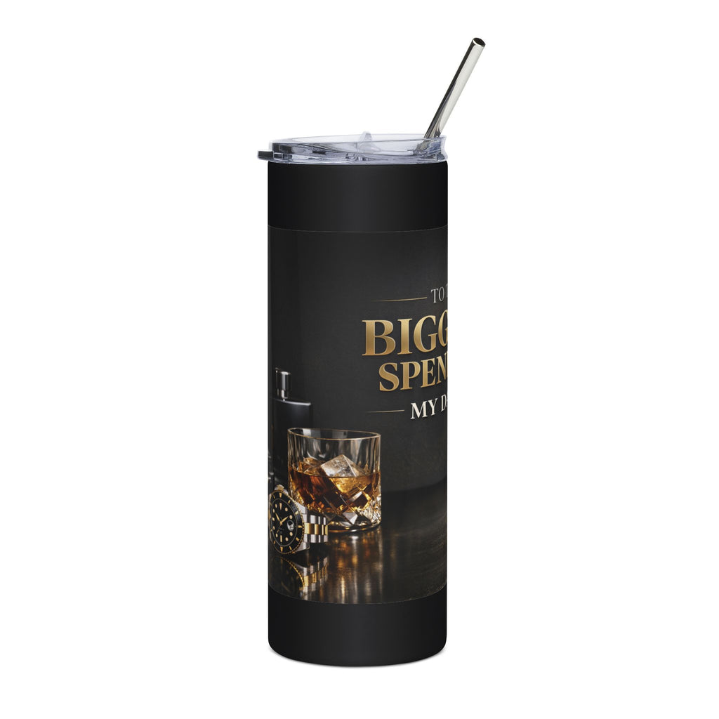 20oz Stainless Steel Tumbler — 'Big Spender' Whiskey Glass & Watch Design