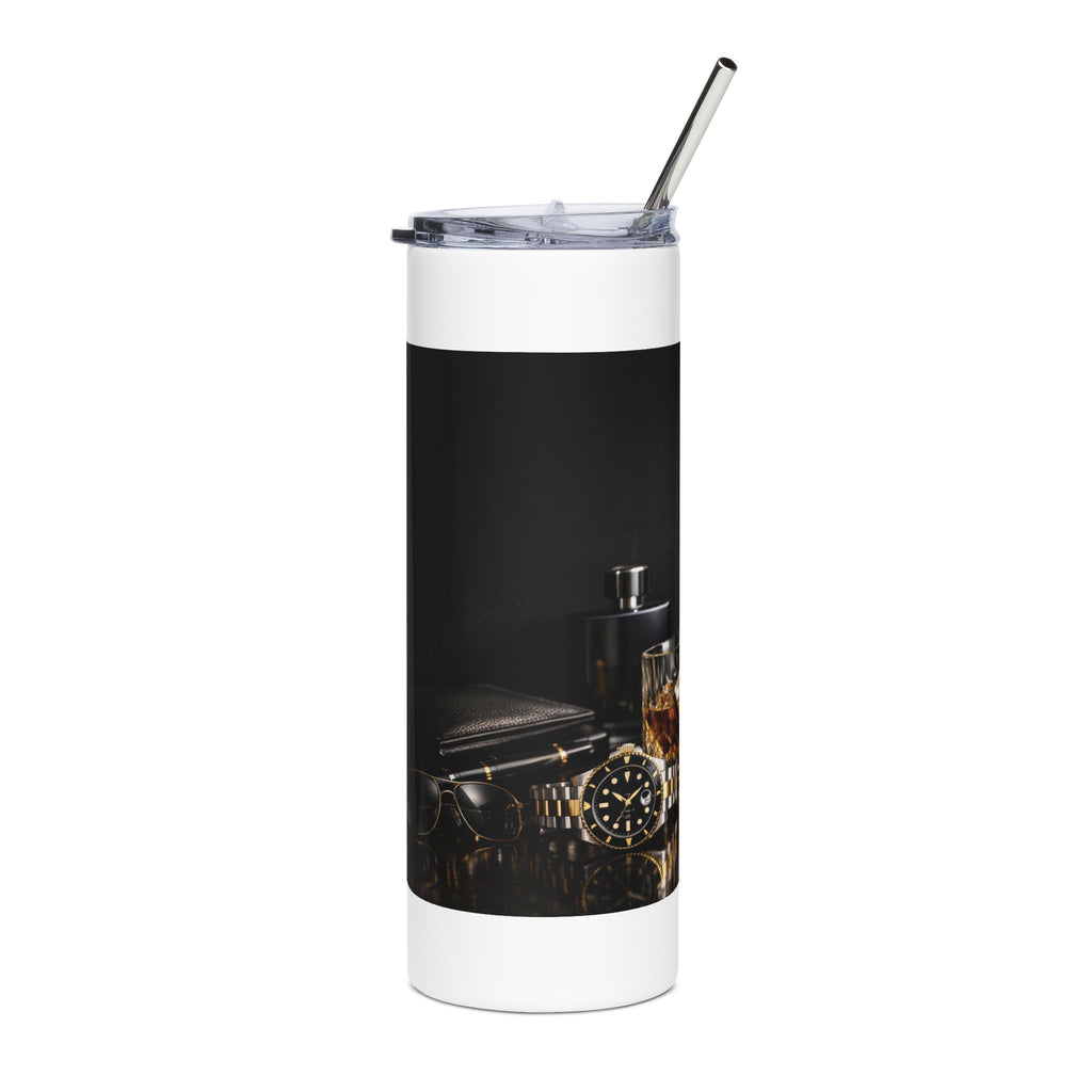 20oz Stainless Steel Tumbler — 'Big Spender' Whiskey Glass & Watch Design