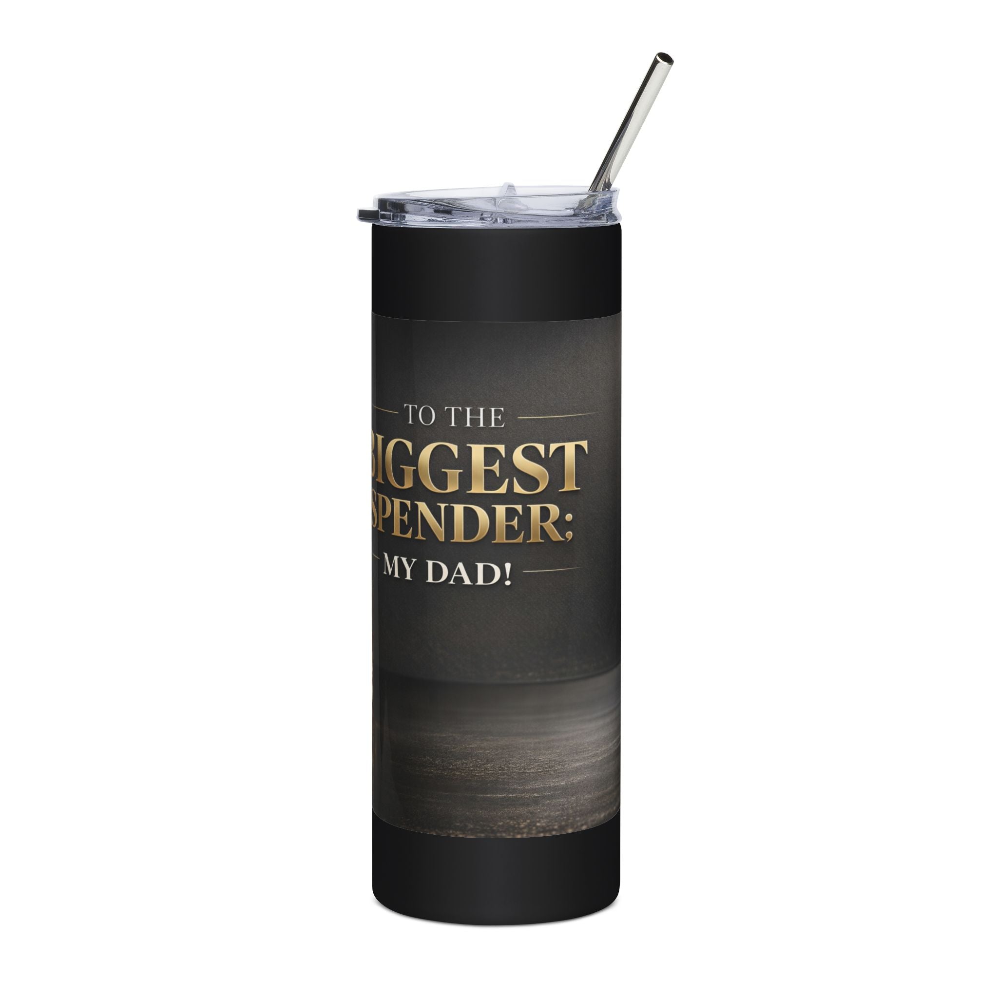 20oz Stainless Steel Tumbler — 'Big Spender' Whiskey Glass & Watch Design