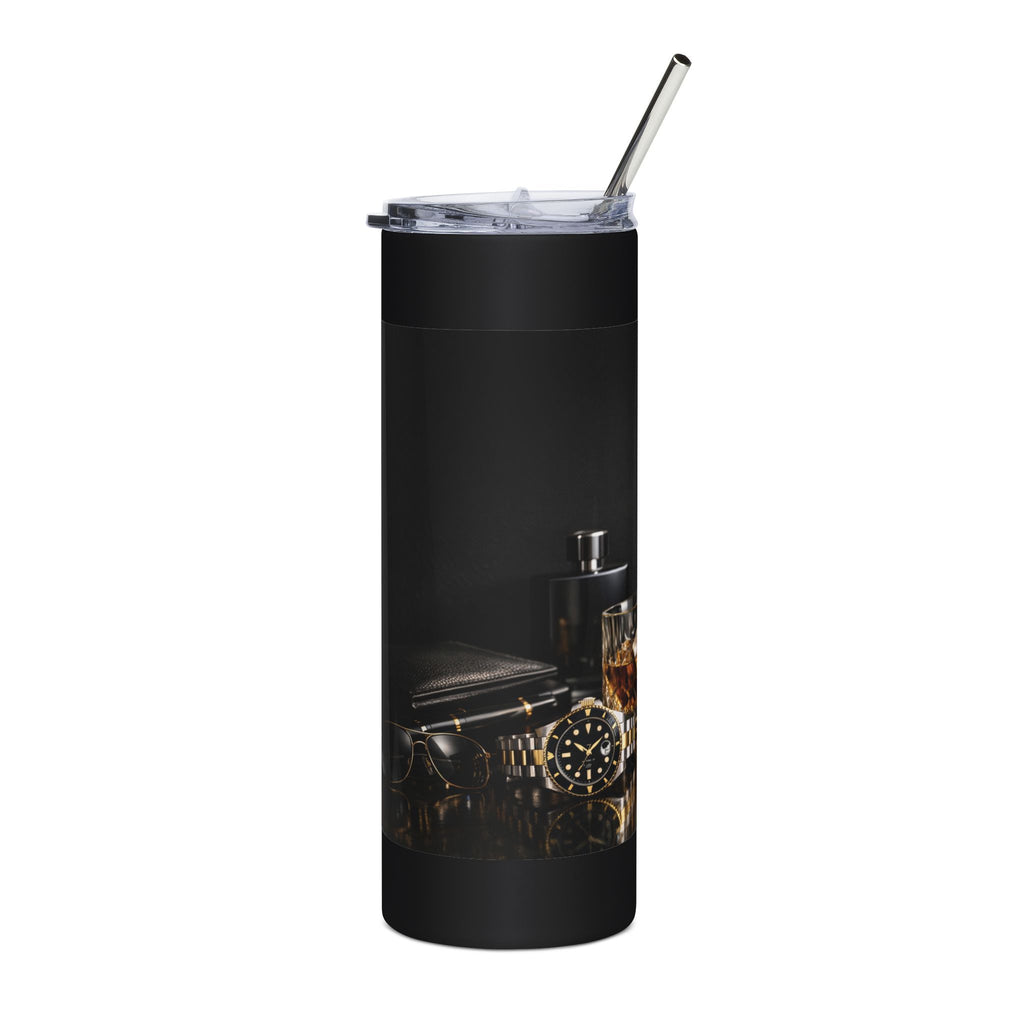 20oz Stainless Steel Tumbler — 'Big Spender' Whiskey Glass & Watch Design
